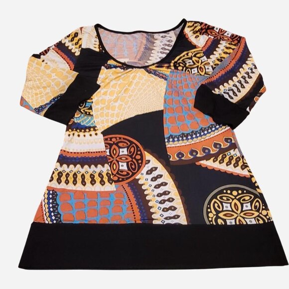 Other Tops - Bohemian Print Top Small Fall Earthy Tones